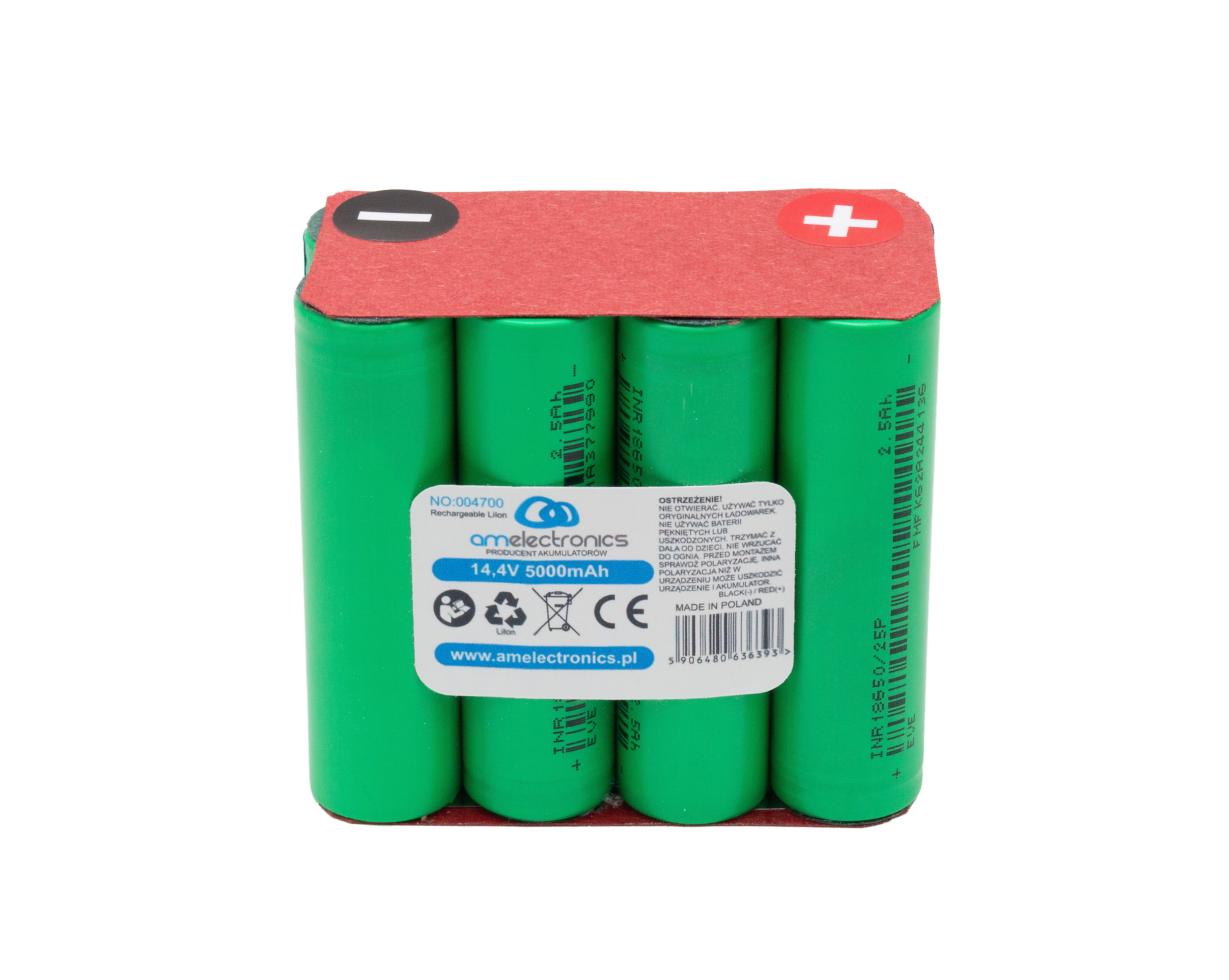Pakiet 4S2P 14,4V 5000mAh li-ion (4700)