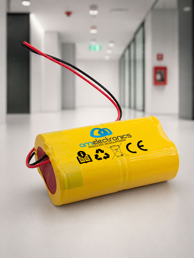 Akumulator do lampy awaryjnej 4,8 V 4000 mAh HT uniwersalny z przewodami (0696)