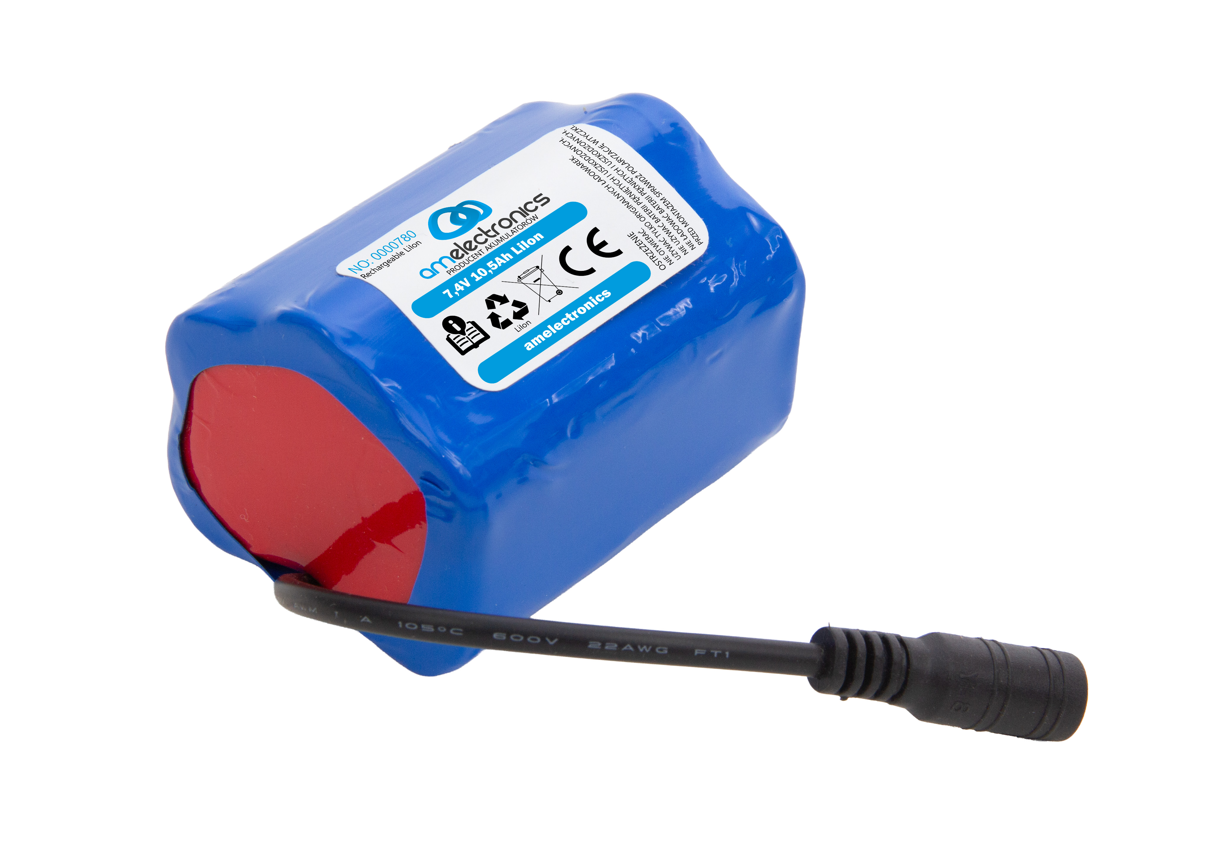 PAKIET 2S3P 7,4V 10500mAh łódka zanętowa (0780)
