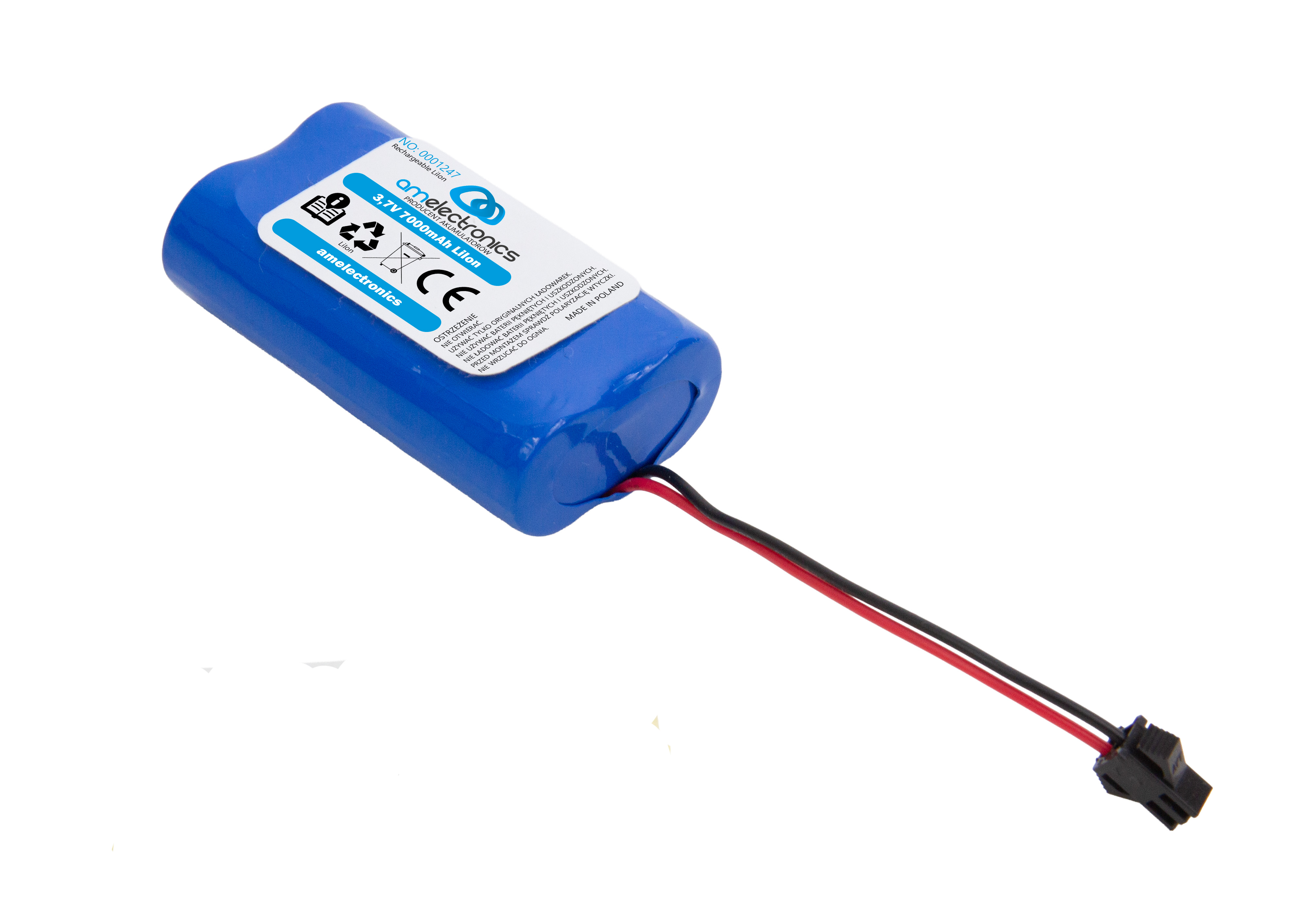 AKUMULATOR DO ŁÓDKI ZANENTOWEJ 3,7v 7000mah LI-ION (1274)
