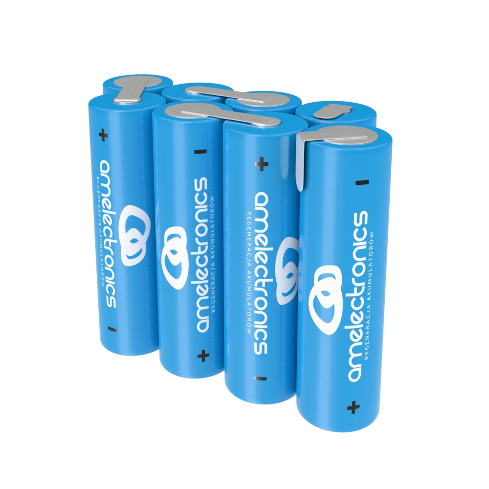 PAKIET AKUMULATORÓW 8 OGNIW AA 9,6V 1000mAh NI-CD (0895)