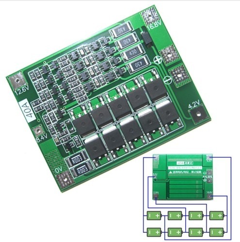 MODUŁ OCHRONY OGNIW BMS PCM Li-ion 4S 14,8V 40A