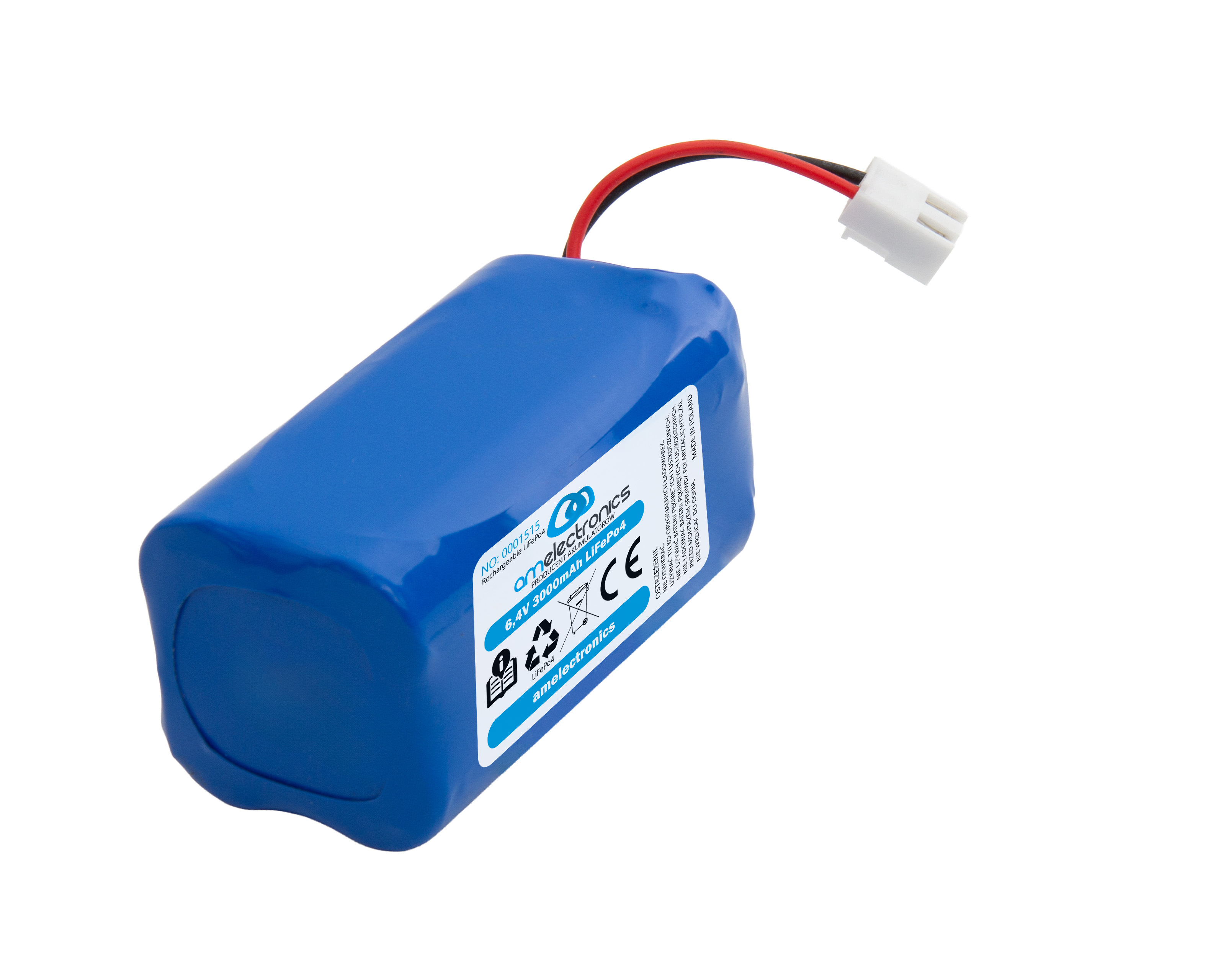 Akumulator LiFePO4 6,4V 3000mAh lampy awaryjne (1515)
