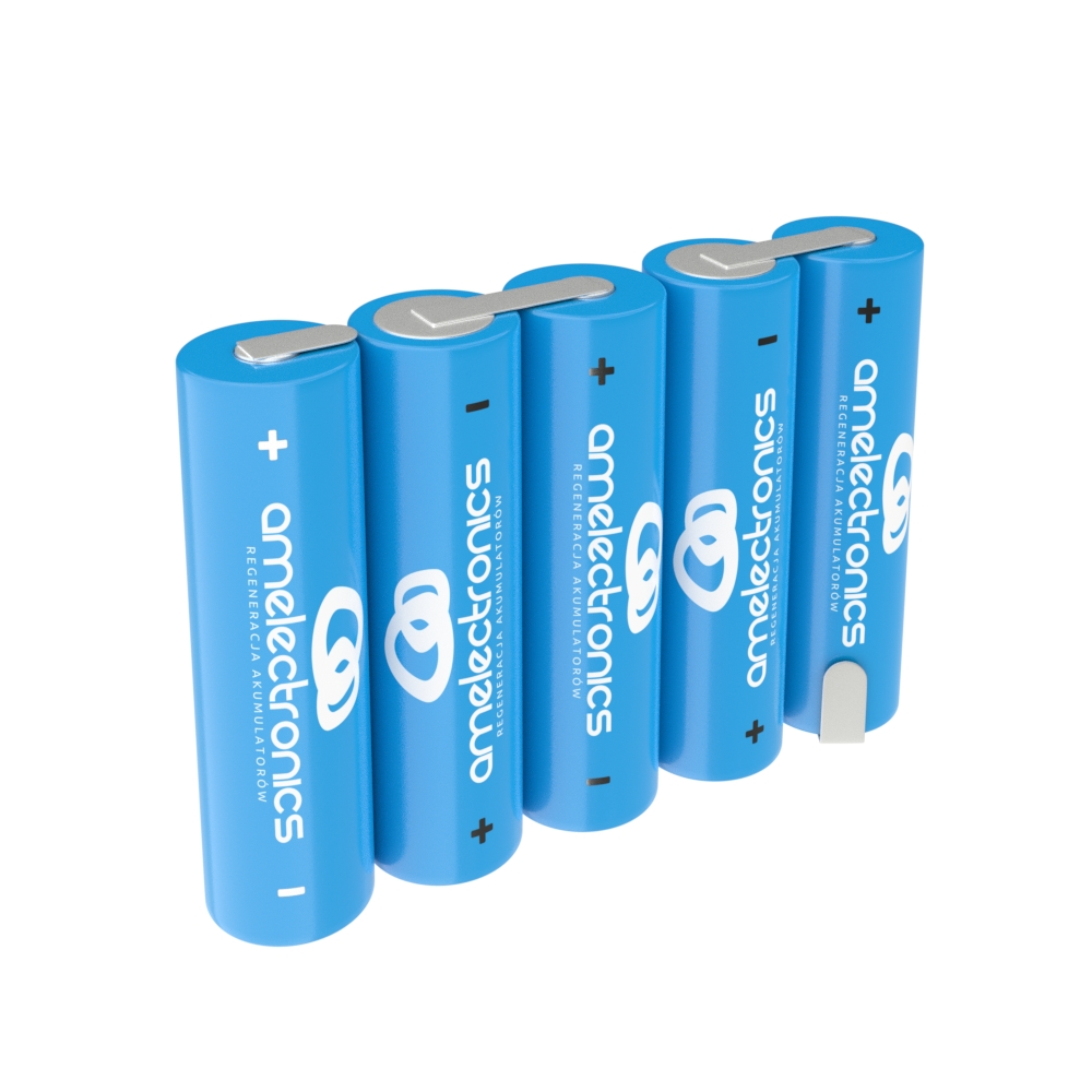 PAKIET AKUMULATORÓW 5 OGNIW AA 6V 1000MAH NI-CD (2490)