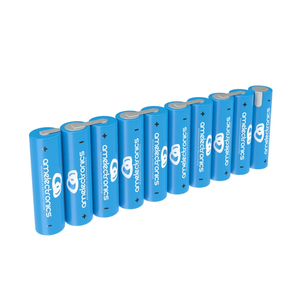 PAKIET AKUMULATORÓW 10 OGNIW AA 12V 1000mAh NI-CD (1374)