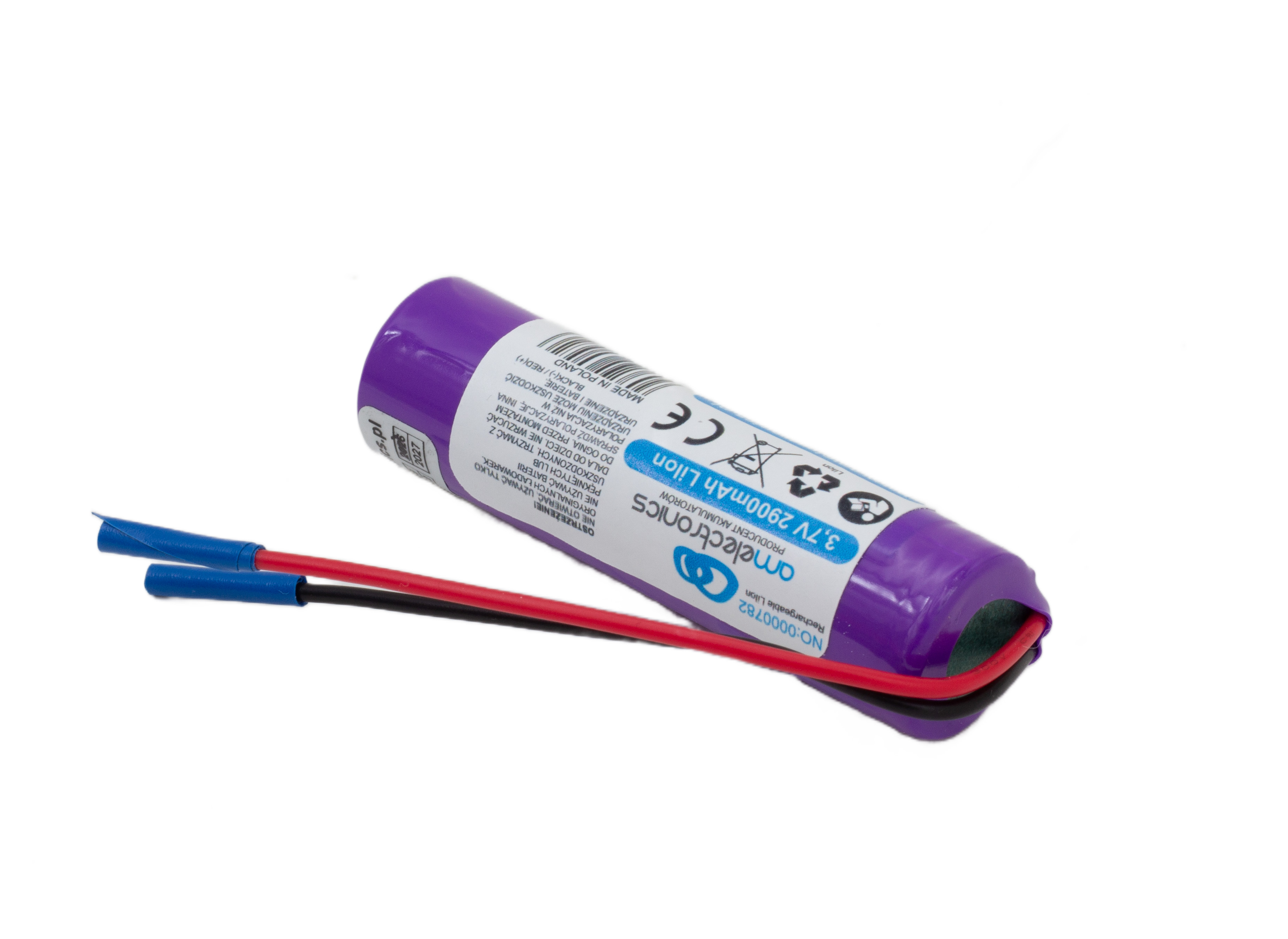 PAKIET AKUMULATORA 18650 3,7V 1S1P 2900MAH LI-ION (0782)