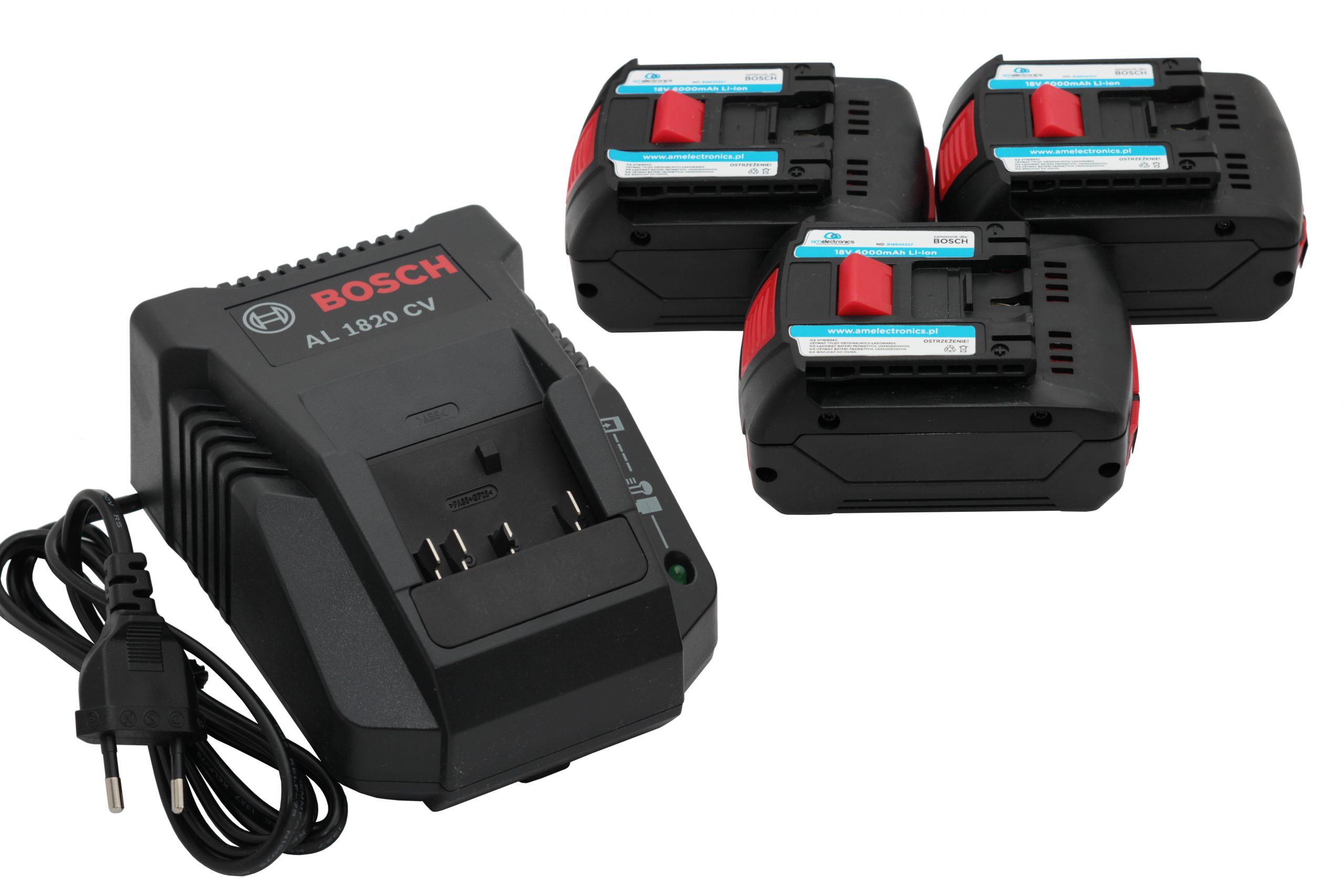 ŁADOWARKA BOSCH AL 1820 CV + 3 AKU 18V 6Ah
