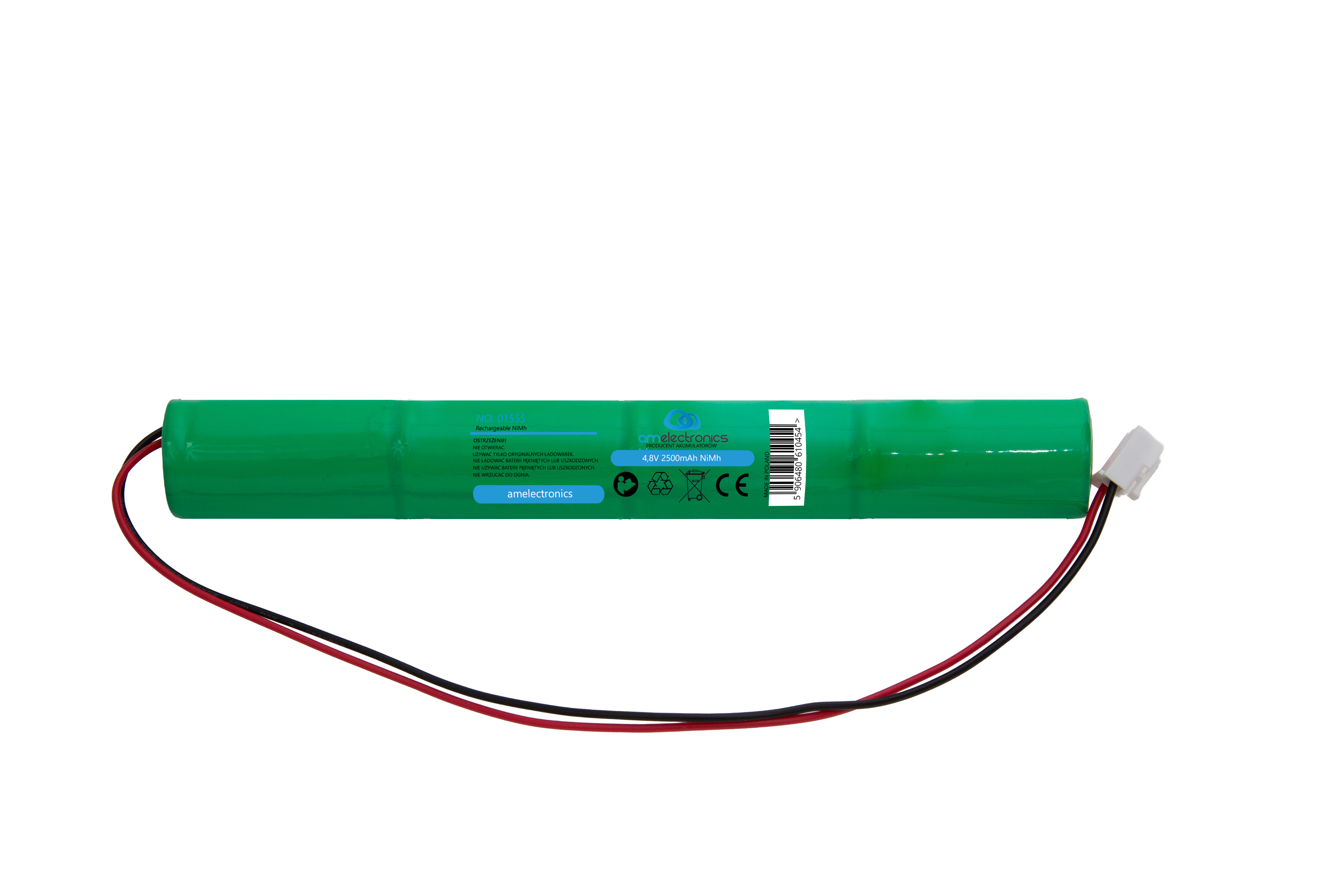 Akumulator do lamp awaryjnych 4,8V 2,5Ah Ni-Cd (1555)
