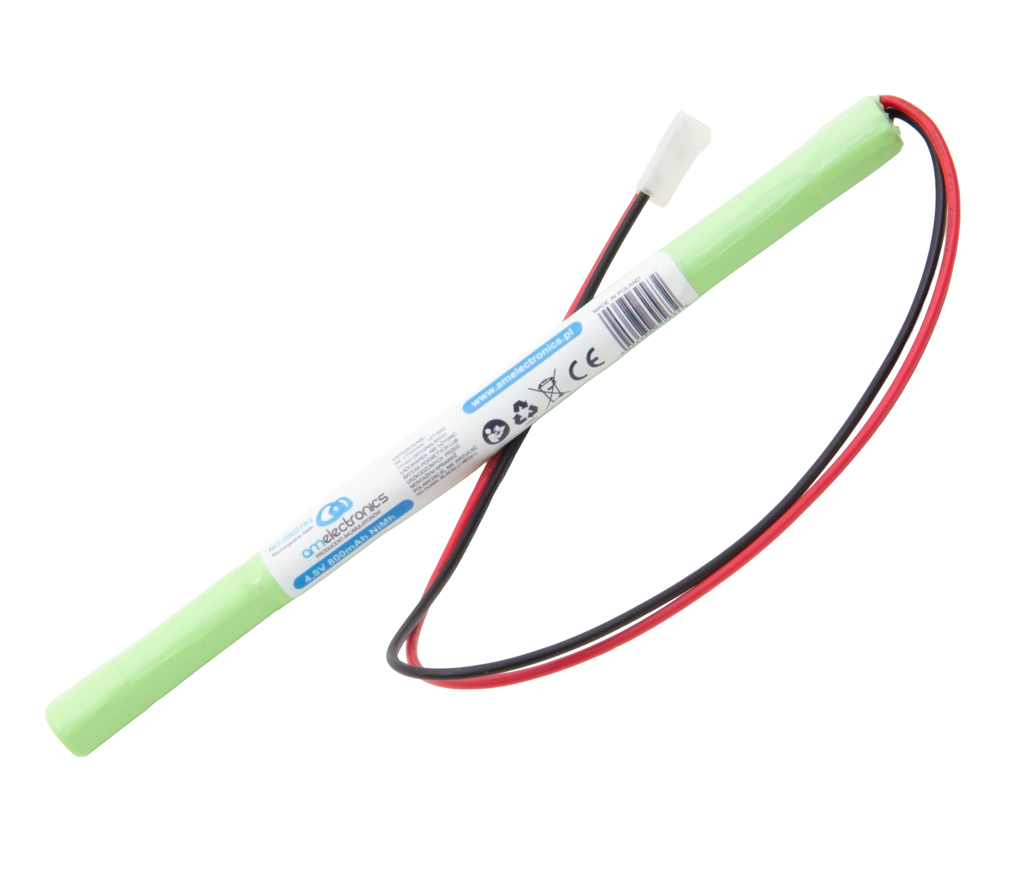 Akumulator do lampy awaryjnej 4,8V 800mAh NiMh wtyczka molex (2783)