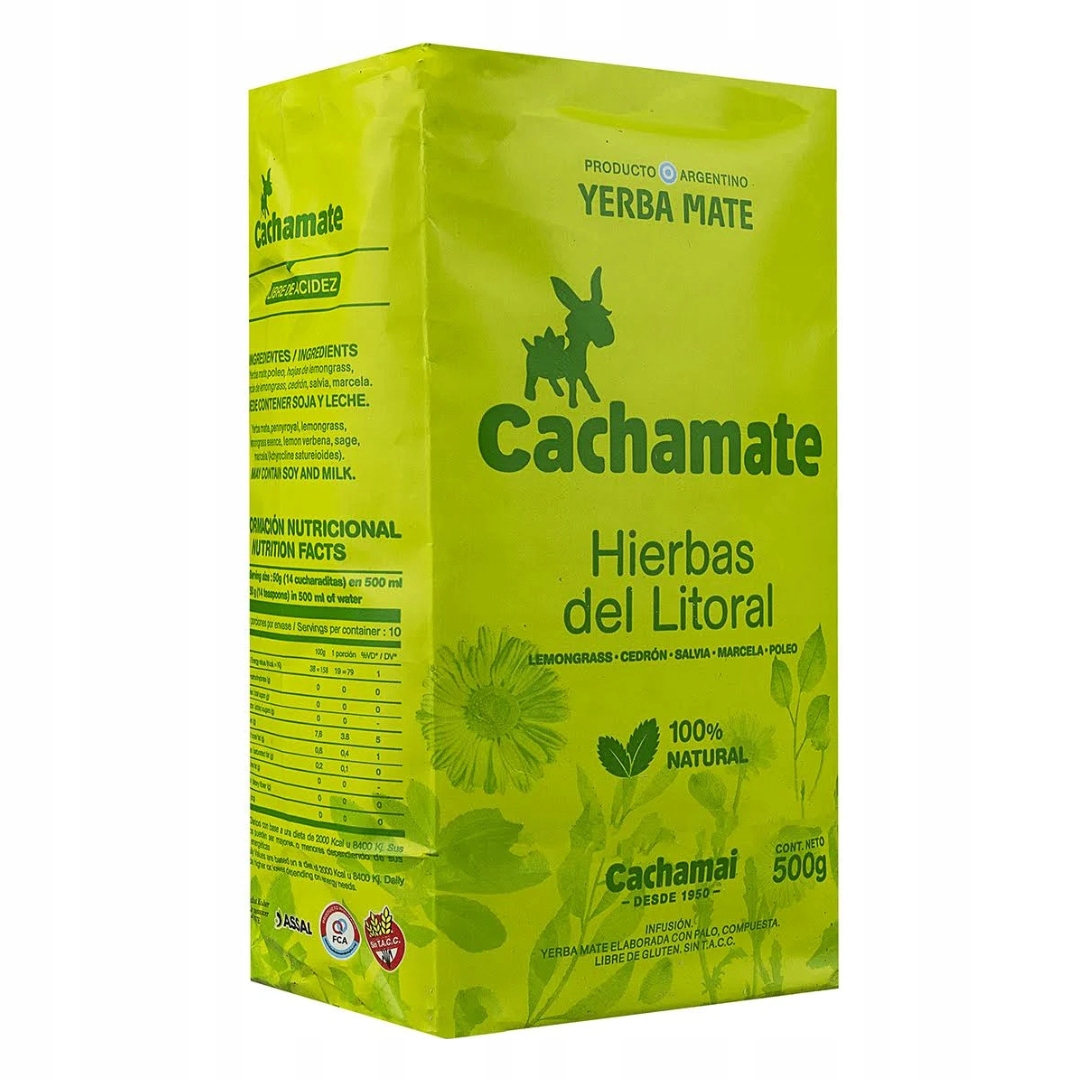 Zestaw Yerba Mate Cachamate Hierbas + Matero Bombilla Nabierka