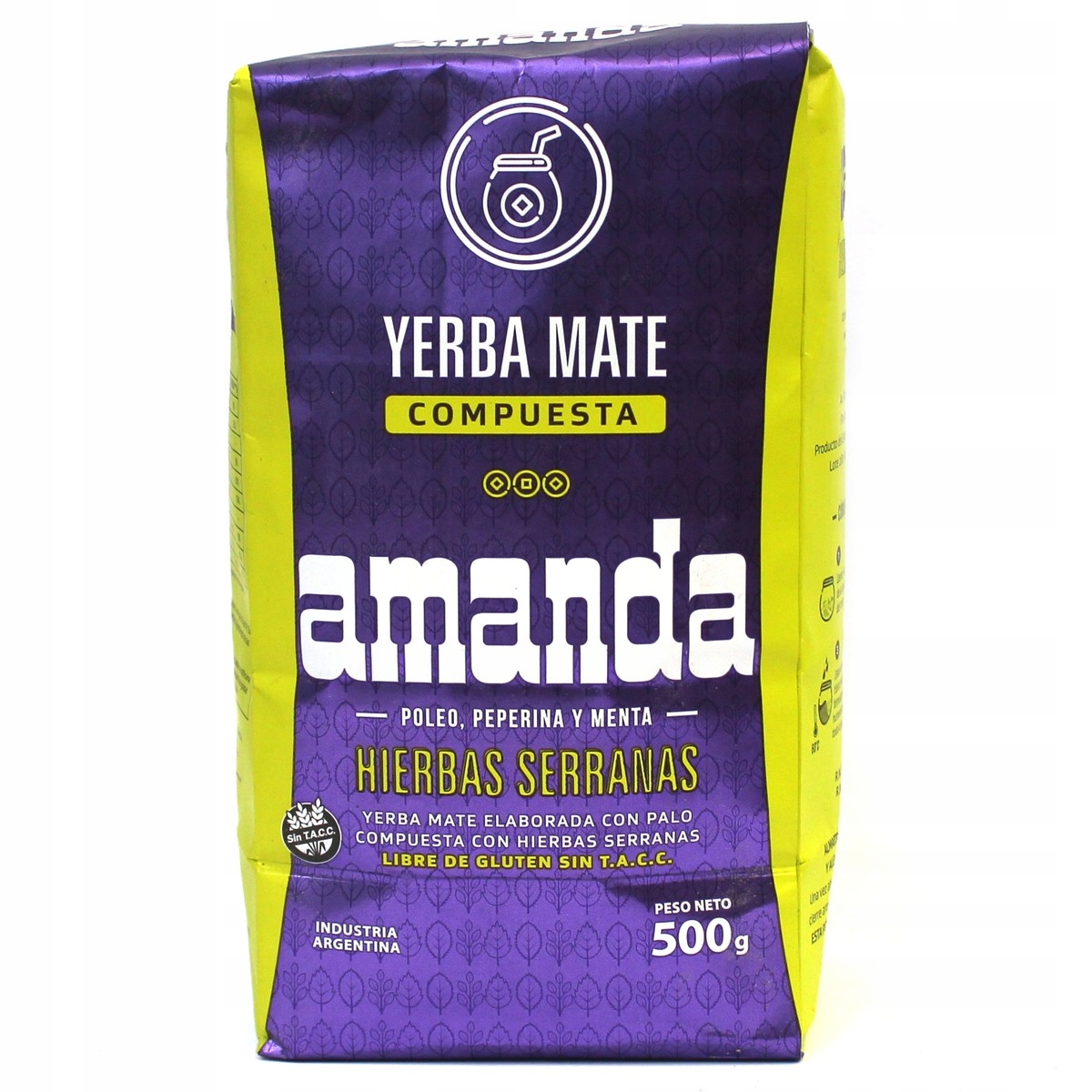 Yerba Mate Amanda Hierbas Serranas 0,5kg 500g