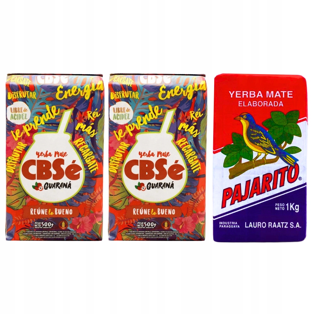 Yerba Mate CBSe Energia 2x500g + Pajarito 1kg