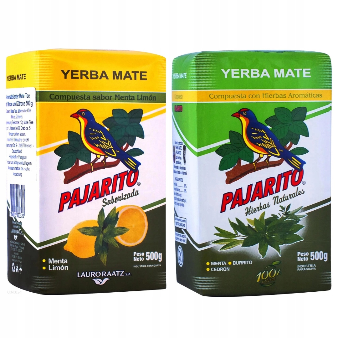 Yerba Mate Pajarito Limon + Hierbas 2x500g 1kg
