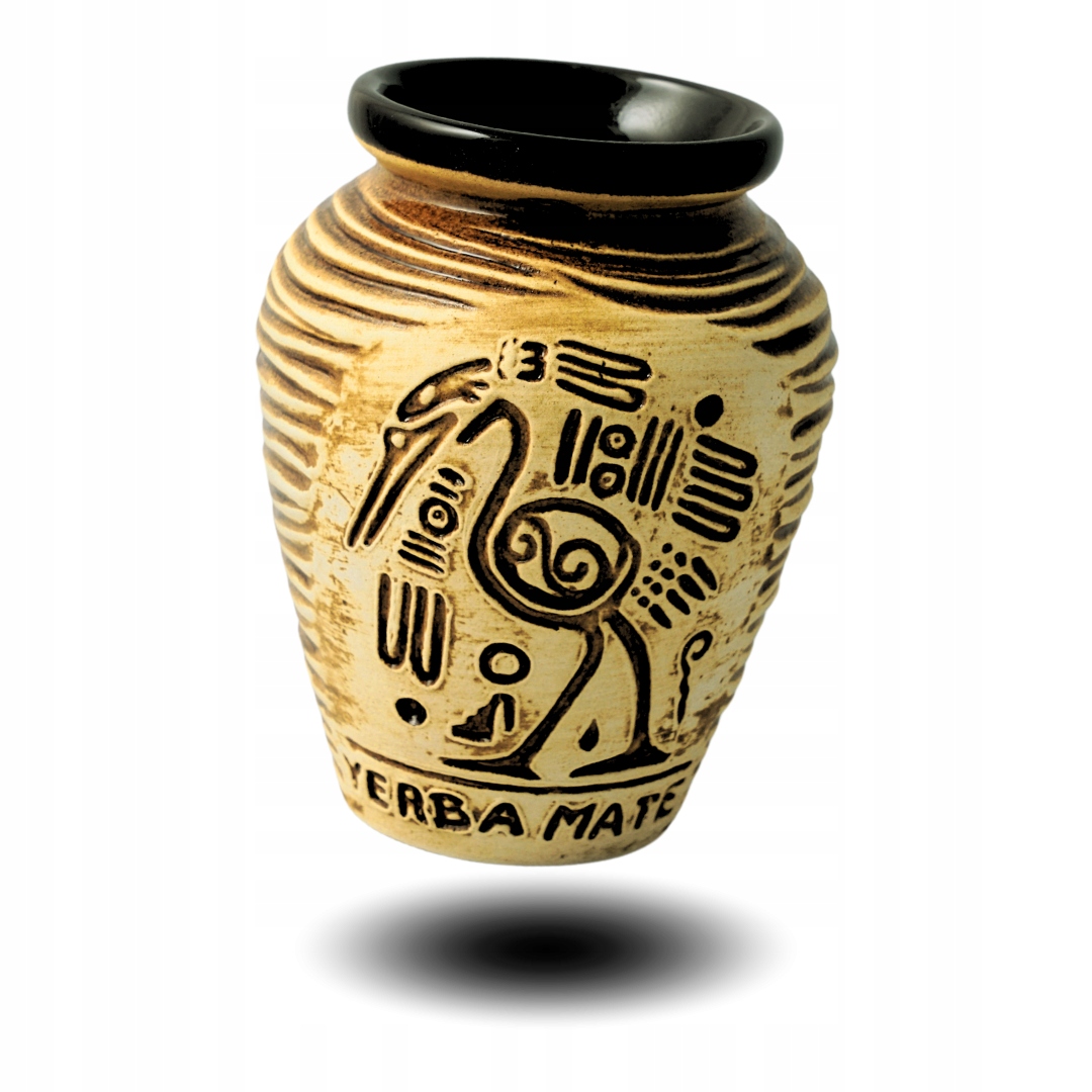 Matero do Yerba Mate Aztek Ceramiczne Brązowo - Miodowe 280ml