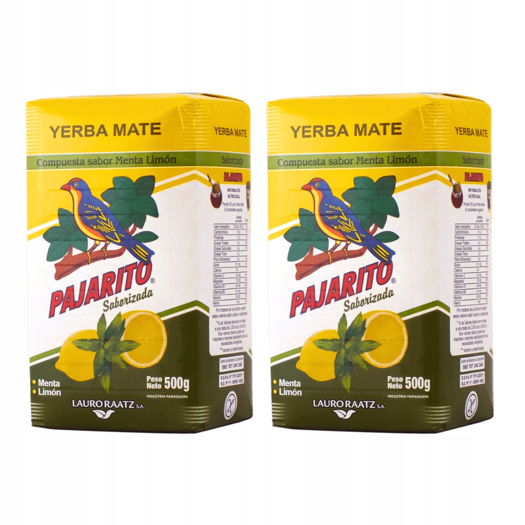 Yerba Mate Pajarito Menta Limon 2x500g 1kg