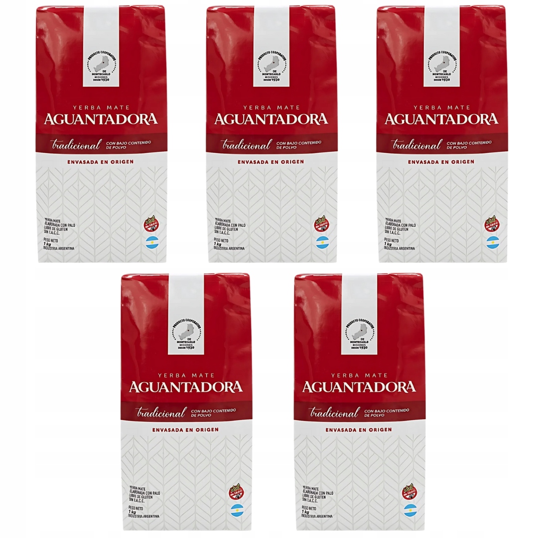 Zestaw Yerba Mate Aguantadora Tradicional Elaborada 5x1kg 5kg