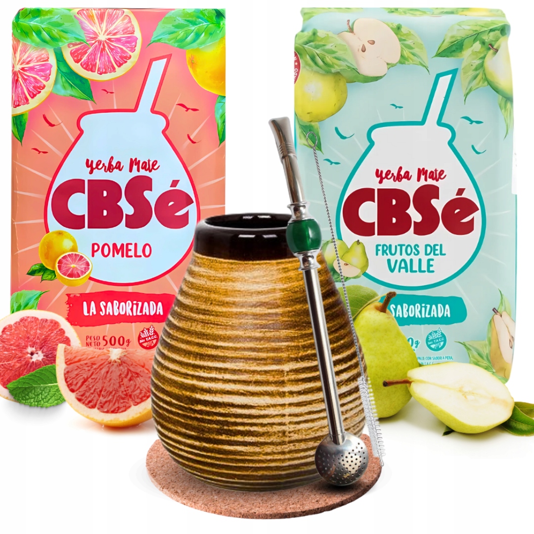 Zestaw do Yerba Mate CBSe Pomelo Frutos del Valle + Akcesoria