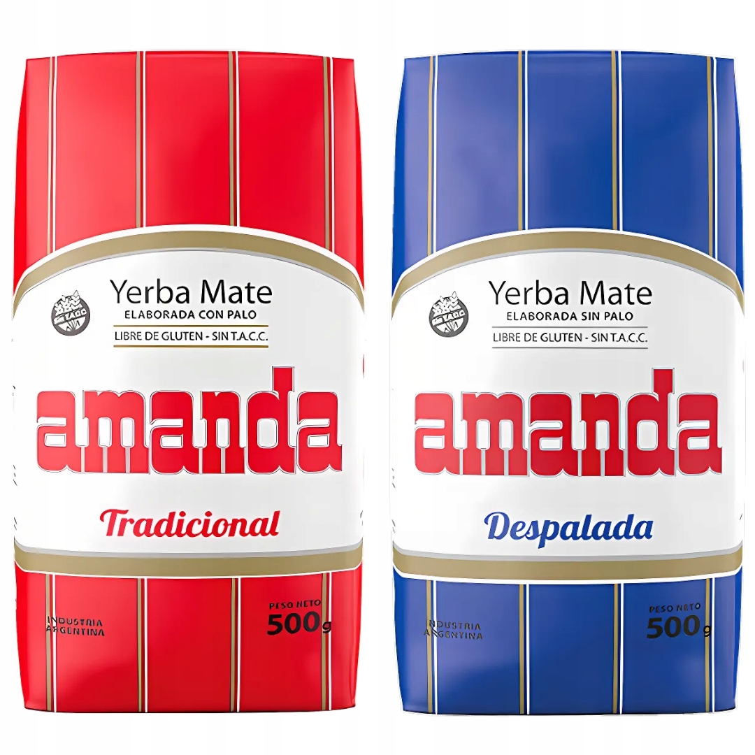 Zestaw Yerba Mate Amanda Despalada + Elaborada 2x500g 1kg