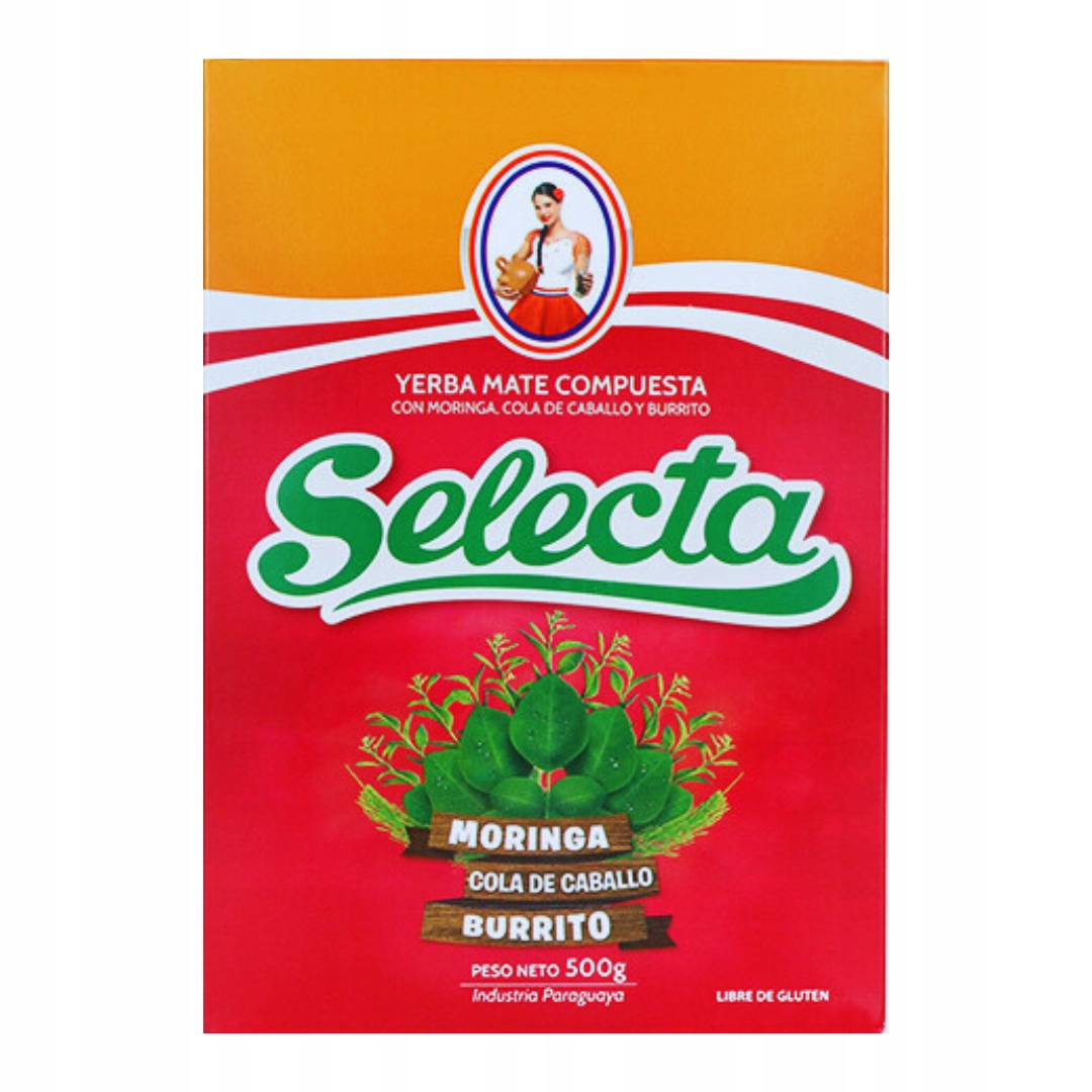 Yerba Mate Selecta Moringa Burrito 0,5kg 500g