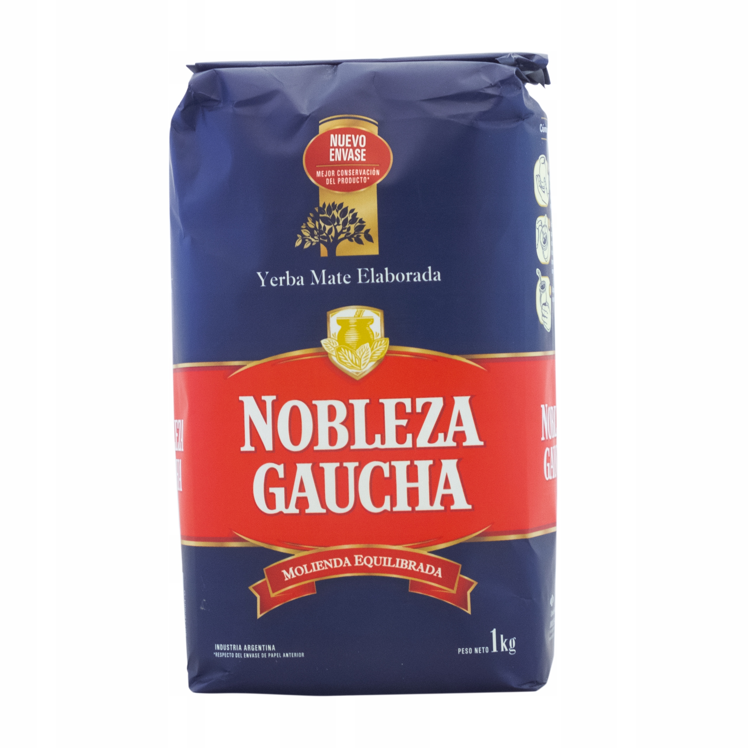 Yerba Mate Nobleza Gaucha Molienda Elaborada 1000g 1kg