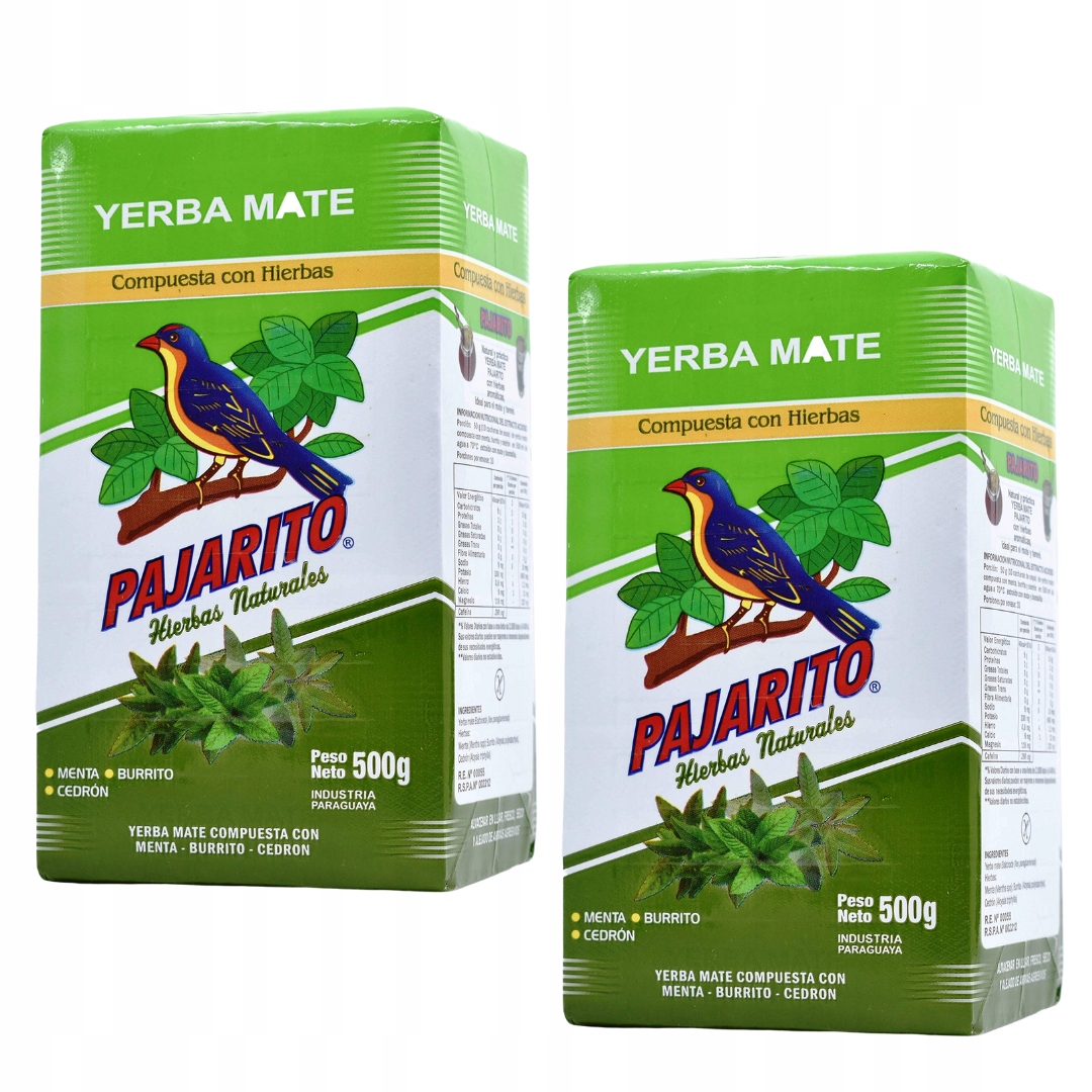Yerba Mate Pajarito Con Hierbas 2x500g = 1kg