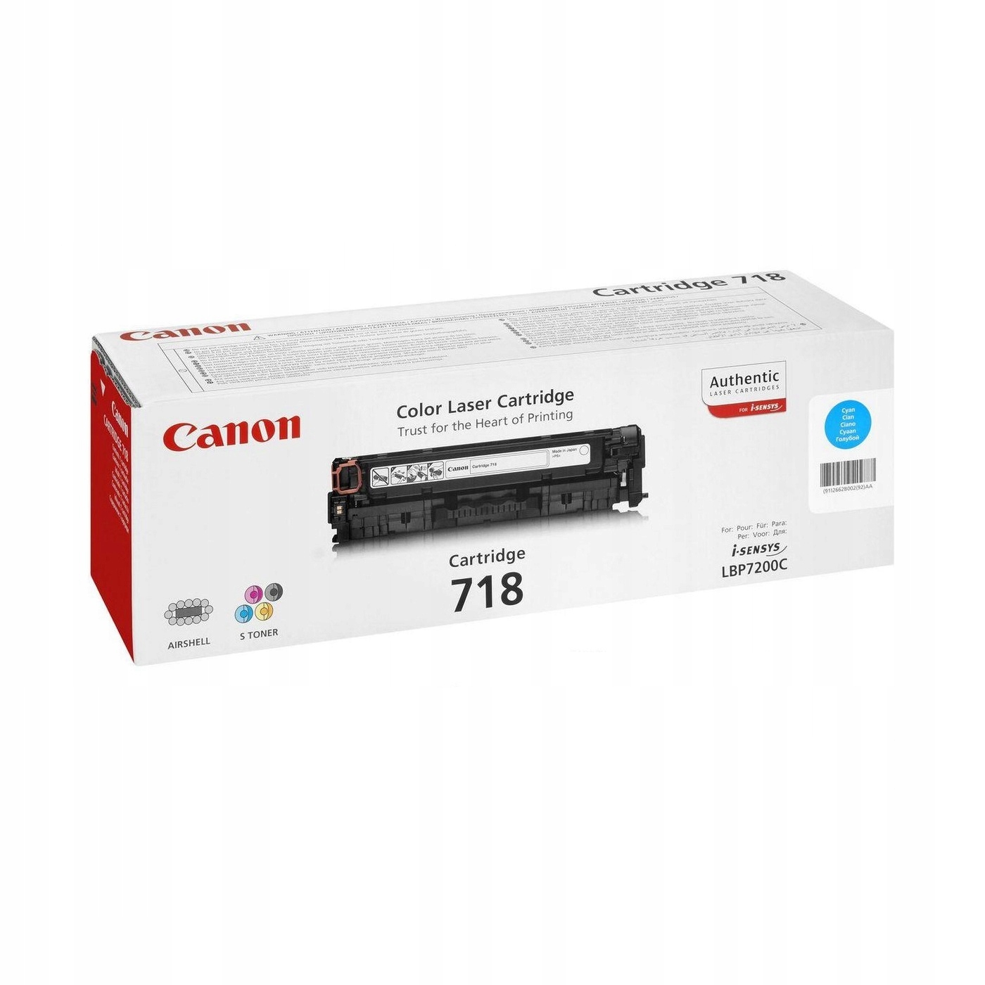 Oryginalny toner Canon CRG-718C 2661B002 błękitny (cyan)