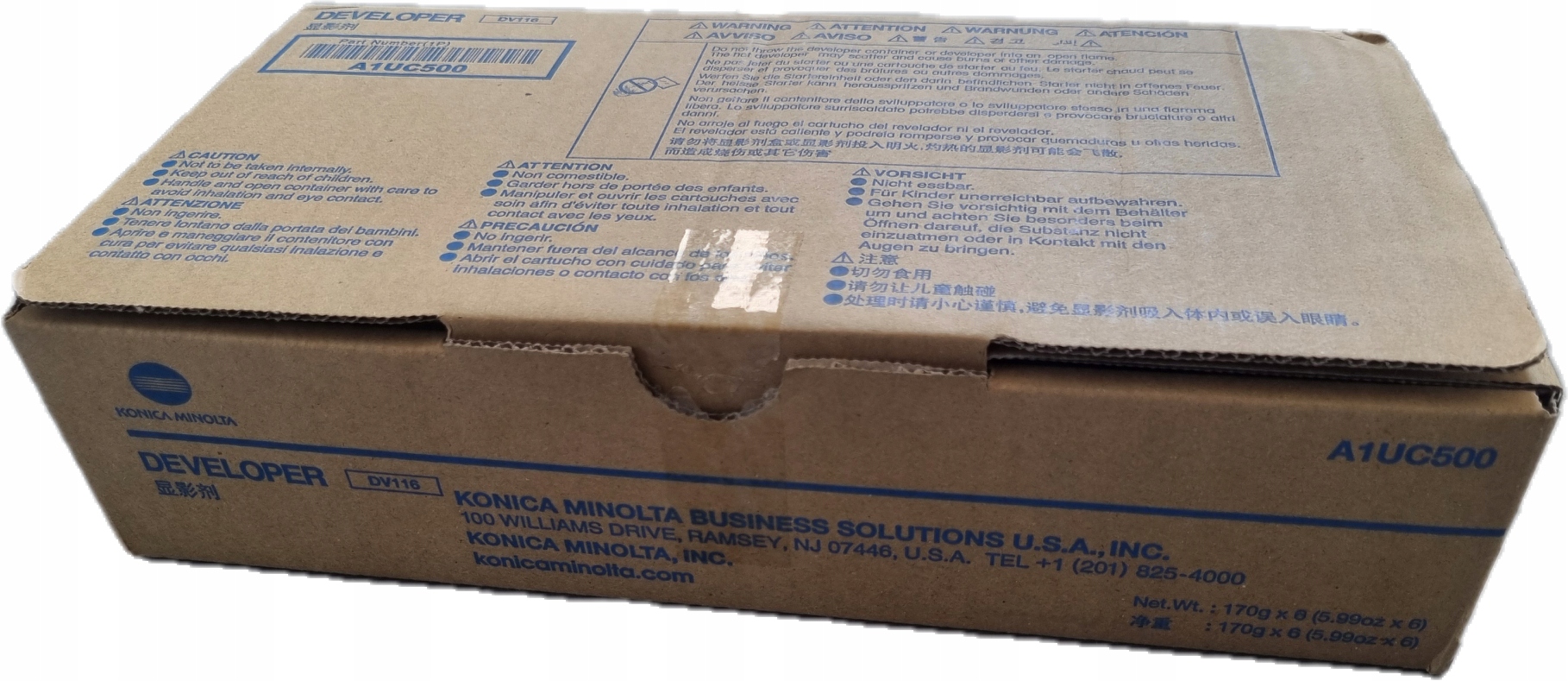 Konica Minolta oryginalny developer A1UC550, DV-116, A1UC500, black, 55000s, Konica Minolta bizhub 164,165,185,215