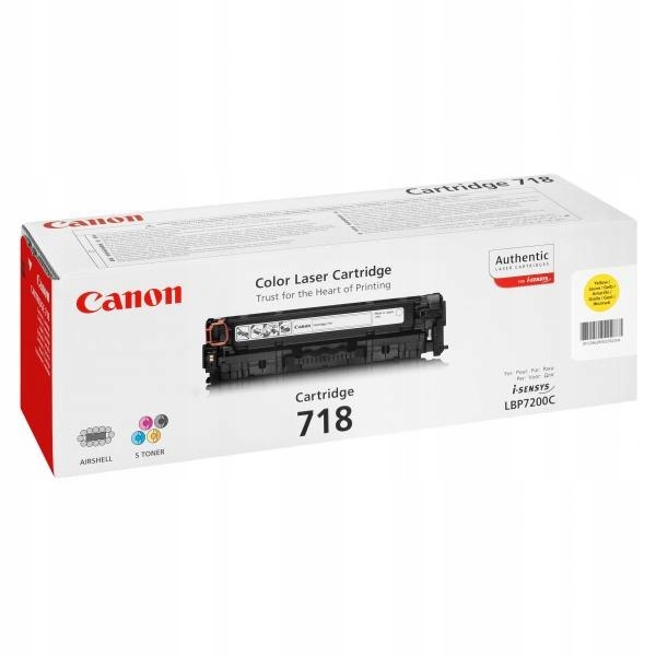 Oryginalny toner Canon CRG-718Y 2659B002 żółty (yellow)