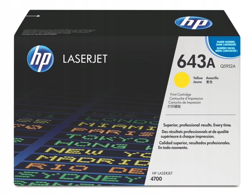 Oryginalny toner HP 643A Q5952A Yellow HP Color LaserJet 4700