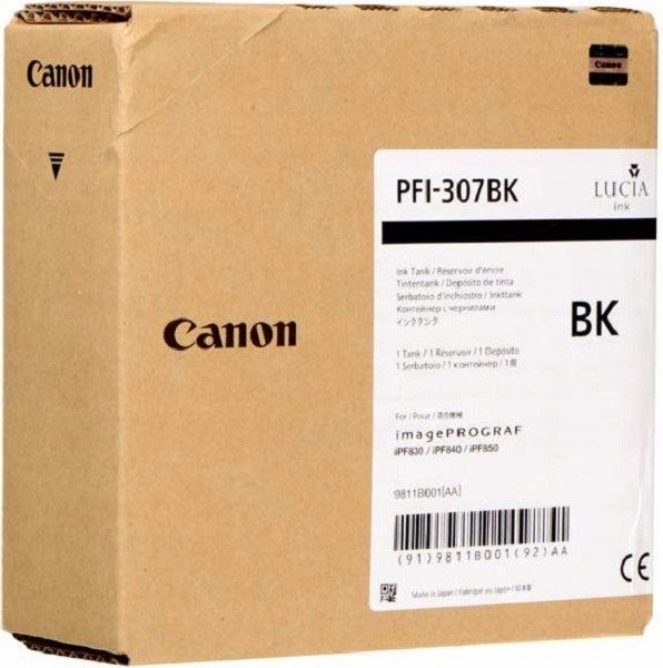 Wkład atramentowy Canon PFI-307BK, 330 ml (9811B001) czarny