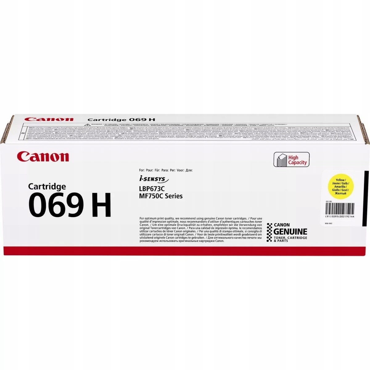 Oryginalny CRG-069HY 5095C002 do Canon I-SENSYS LBP673 MF750 MF752 MF754