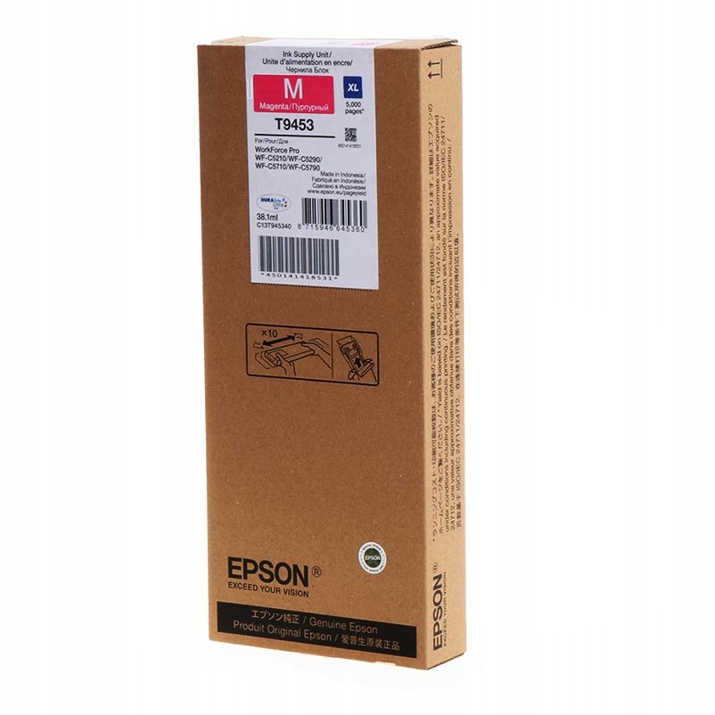 Tusz EPSON T9453 C13T945340 Magenta 38,1 ml