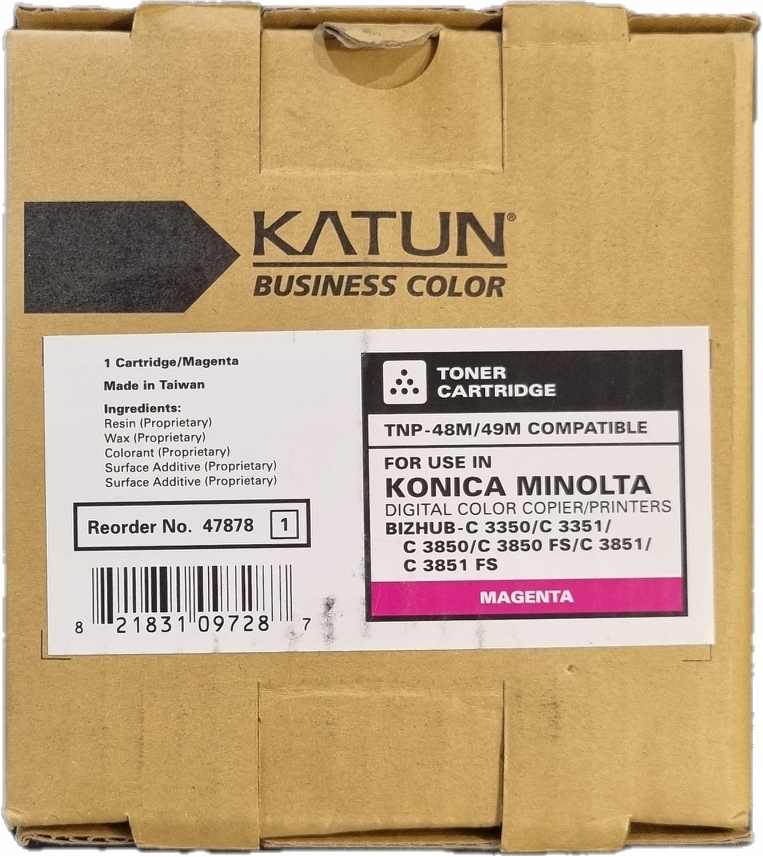 Toner Katun TNP48M / TNP49M 47878 Konica minolta bizhub C3350 C3850 C3850FS