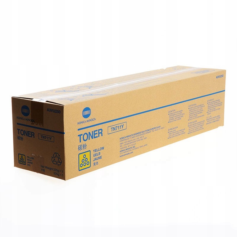 Oryginalny toner TN-711Y A3VU250 do Konica Minolta bizhub C654/PRO C754