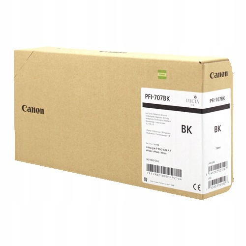 Wkład atramentowy Canon PFI-707BK, 700 ml (9821B001) czarny
