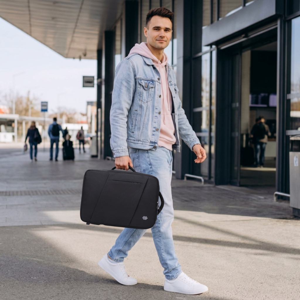 Wygodny plecak podróżny do samolotu z możliwością poszerzenia o 9 cm i portem USB