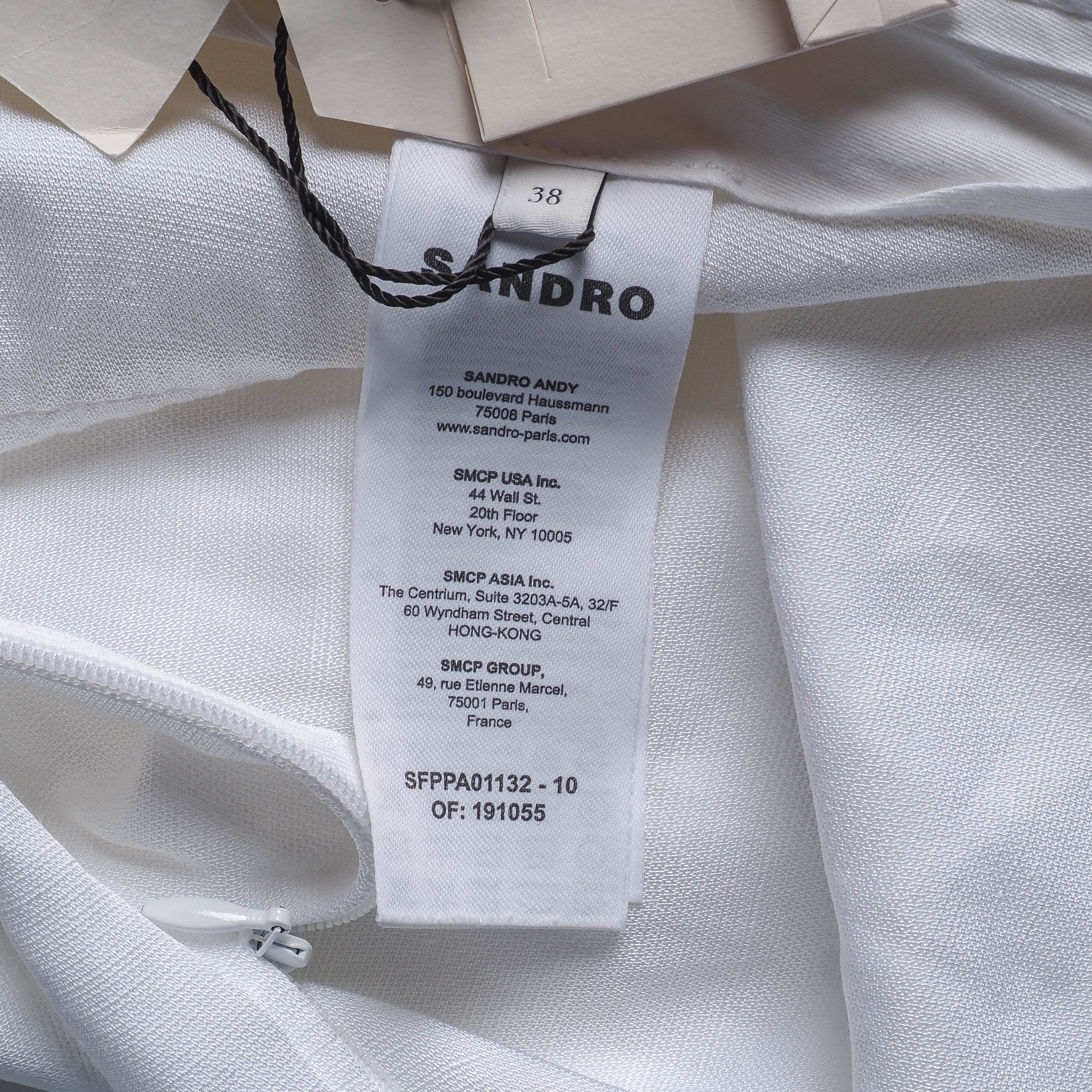 Sandro Paris Women's White Wide Leg Trousers Size 38 FR 10 UK 6 US