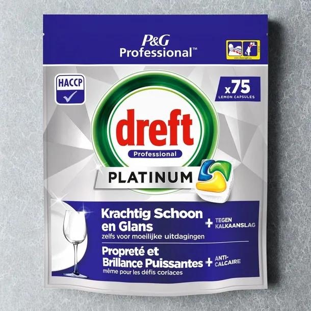 DREFT PLATINUM ALL IN ONE LEMON 75szt KAPSULKI DO ZMYWARKI