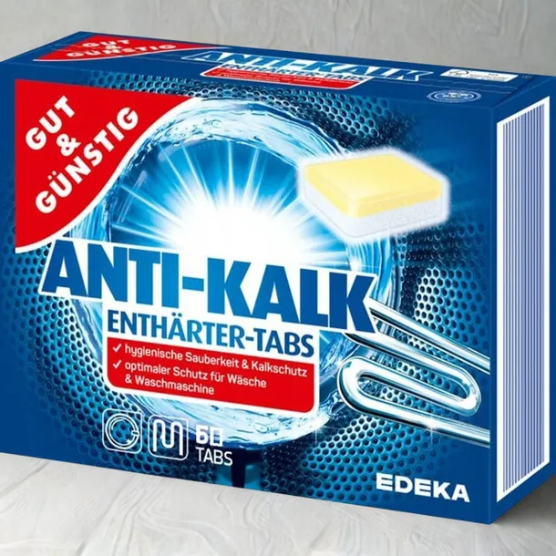 Gut & Günstig ANTI-KALK TABS 60st DE - TABLETKI ODKAMIENIAJĄCE DO PRALKI
