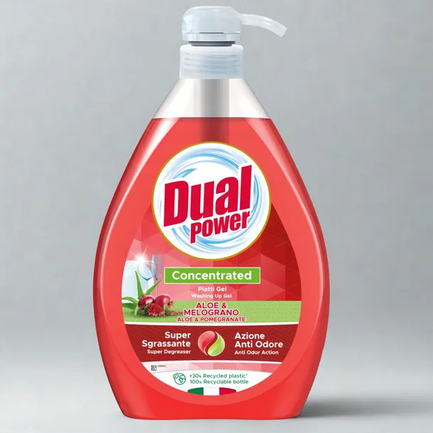 DUAL POWER PIATTI 1L ALOE & MELOGRANO IT - PŁYN DO NACZYŃ / DOZOWNIK