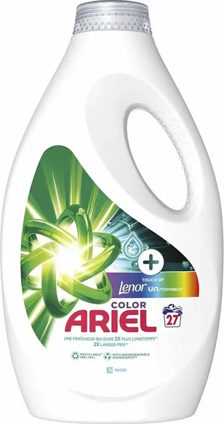 ARIEL GEL 27WL / 1,215L COLOR + TOUCH OF LENOR UNSTOPPABLES NL/FR