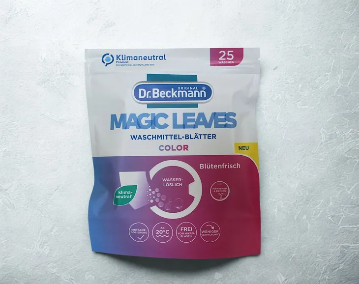 DR BECKMANN MAGIC LEAVES 25szt COLOR DE - DETERGENT DO PRANIA W LISTKACH