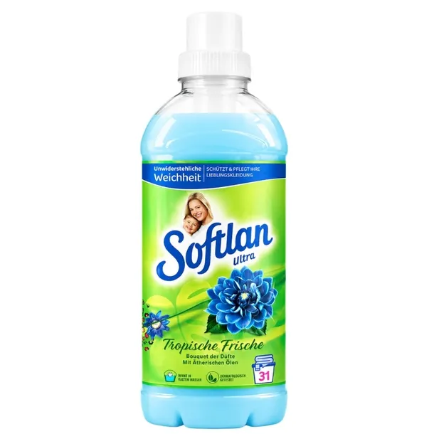 Softlan Ultra Tropische Frische 650 ml – Płyn do Płukania Tkanin 31 Płukań