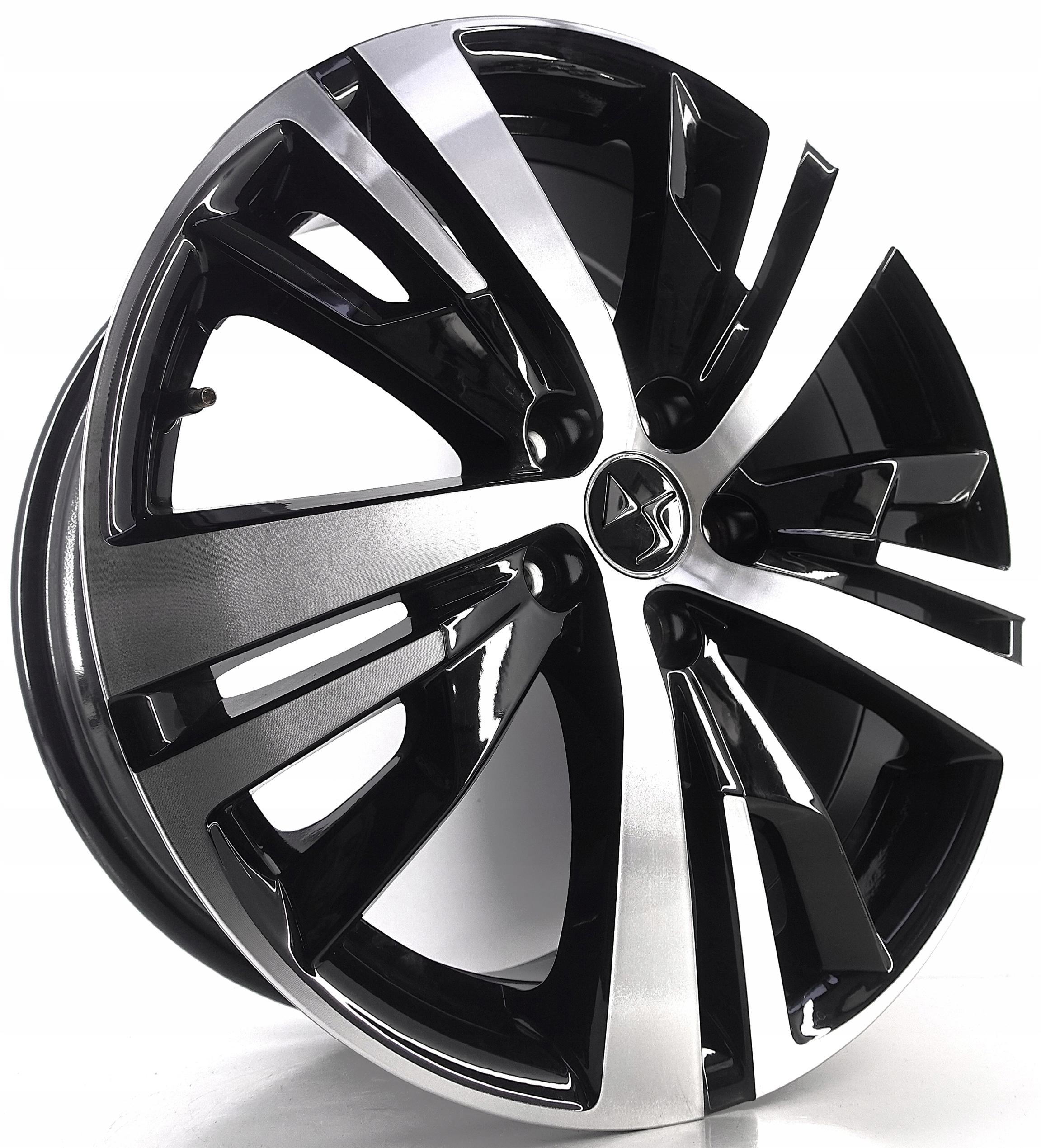 ALUFELGI DS4 DS7 DS9 18cali 5x108 ORYGINALNE 9809687377 czarny poler