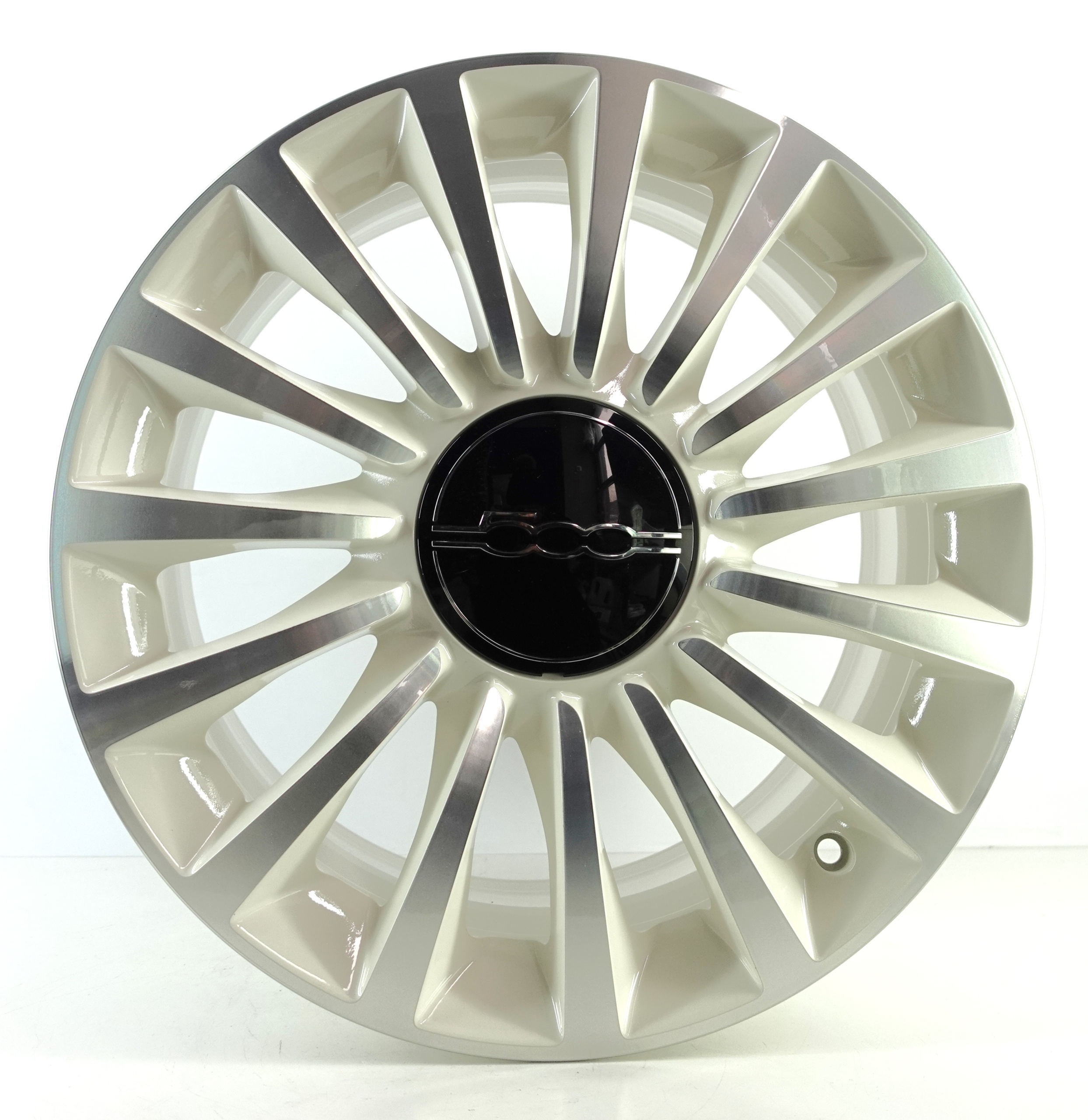 FELGI ALUMINIOWE FIAT 500 BIAŁE 17" 5x98 ET 41 735573714 NOWE ORYGINALNE