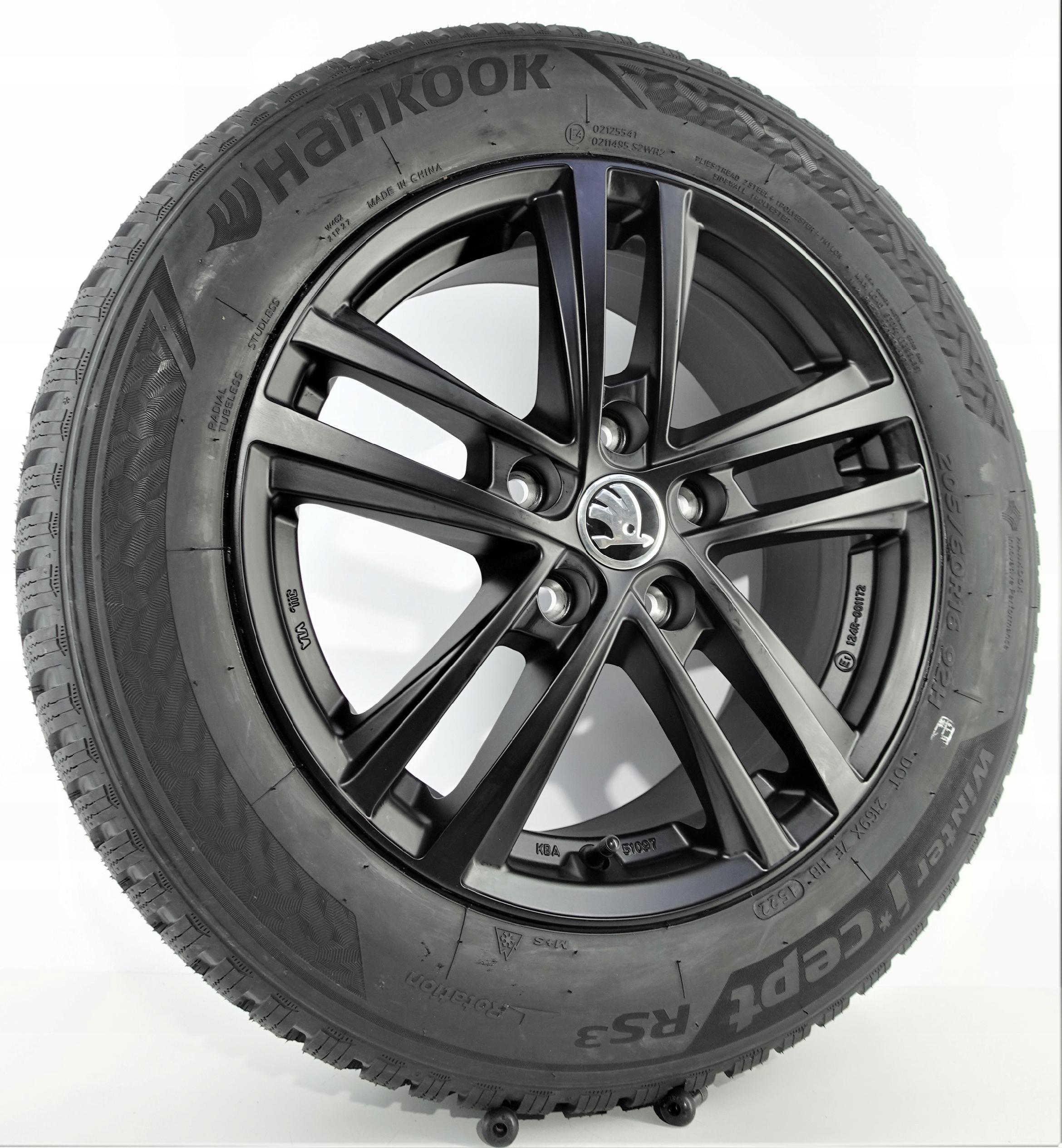 SKODA 16'' koła zima 205/60 Hankook 6J ET 43