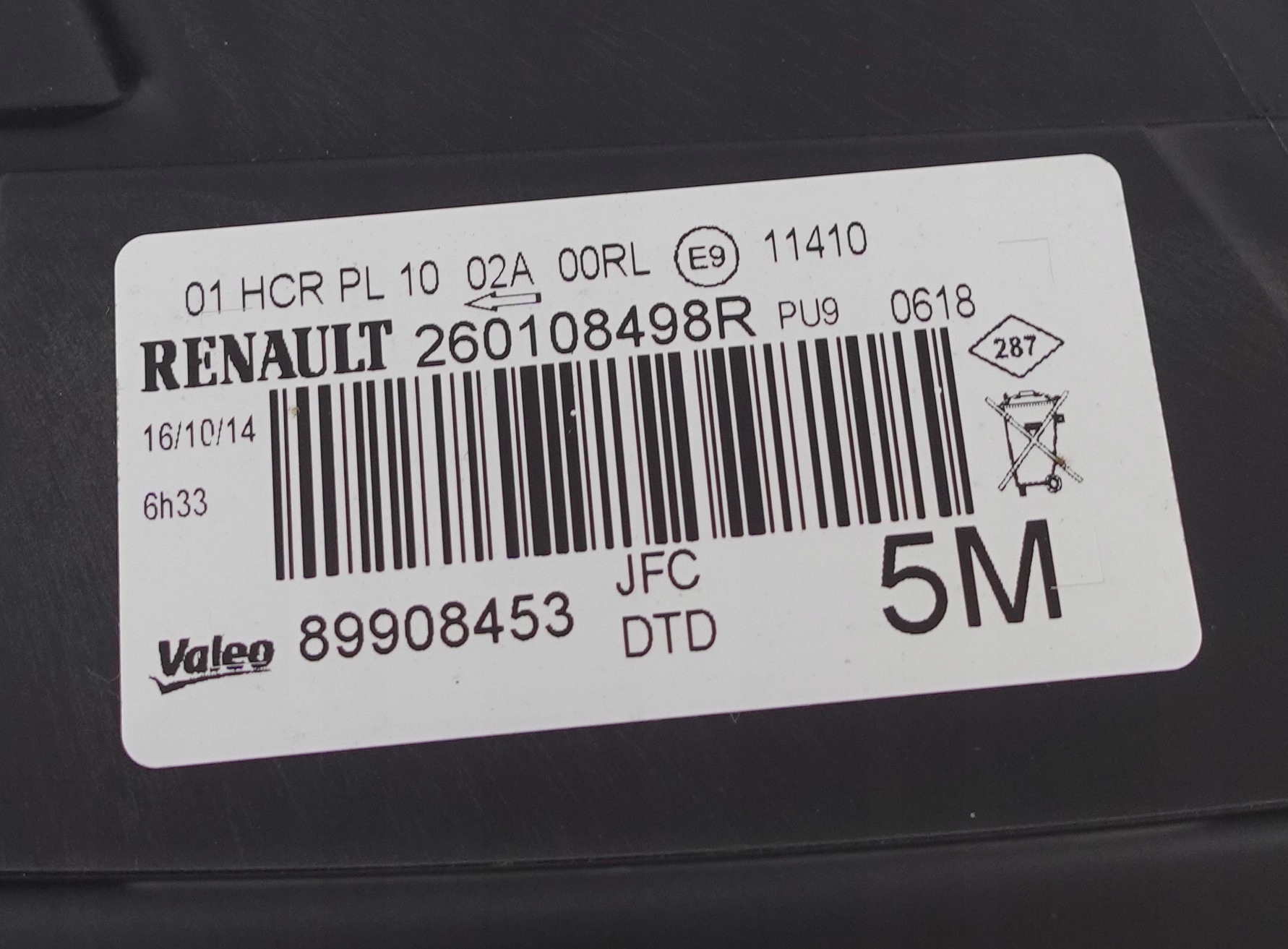 RENAULT ESPACE V LAMA FULL LED PRAWA PRZEDNIA