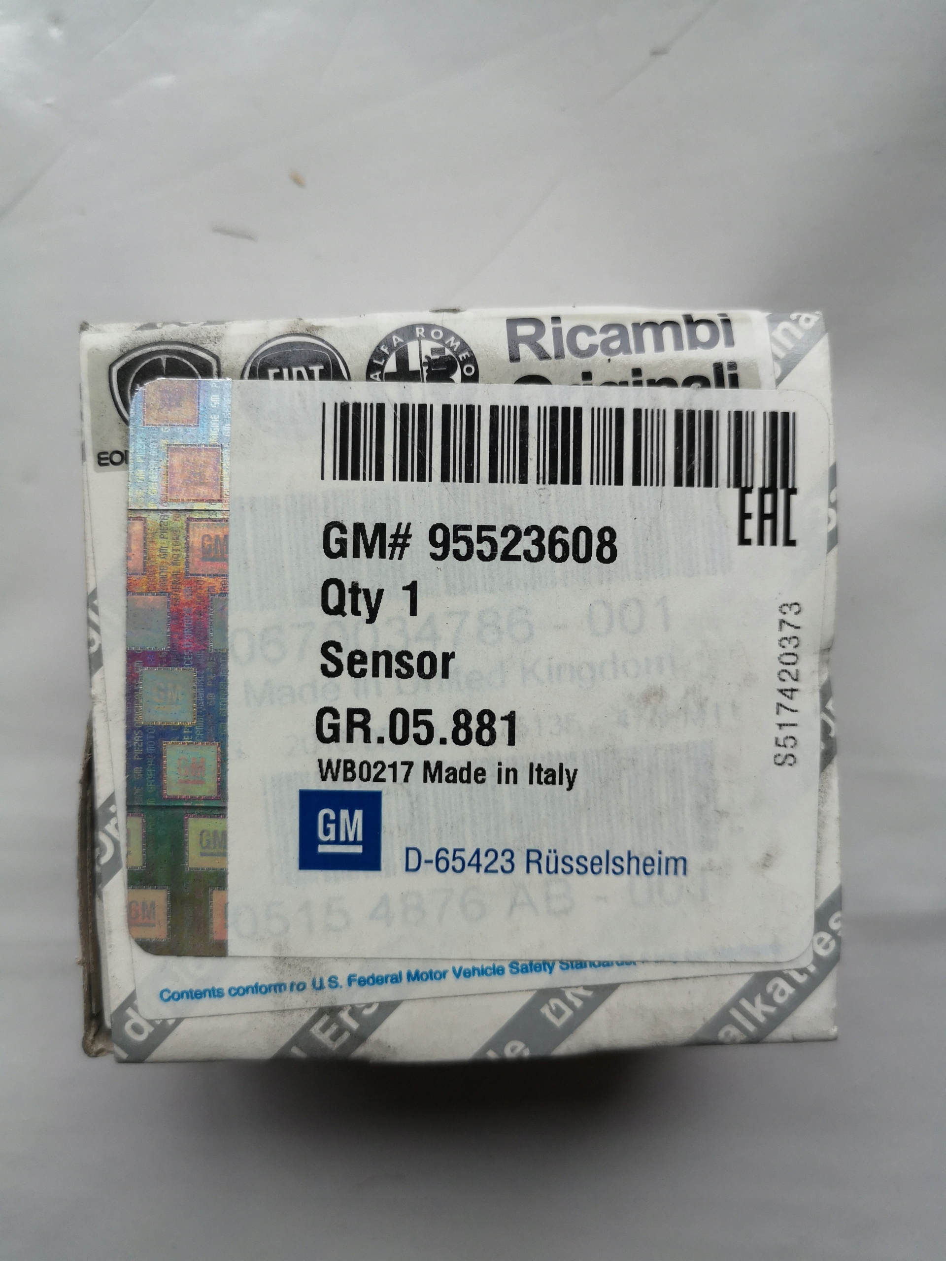 Czujnik cisnienia OPEL COMBO X12 95523608 16 CALI