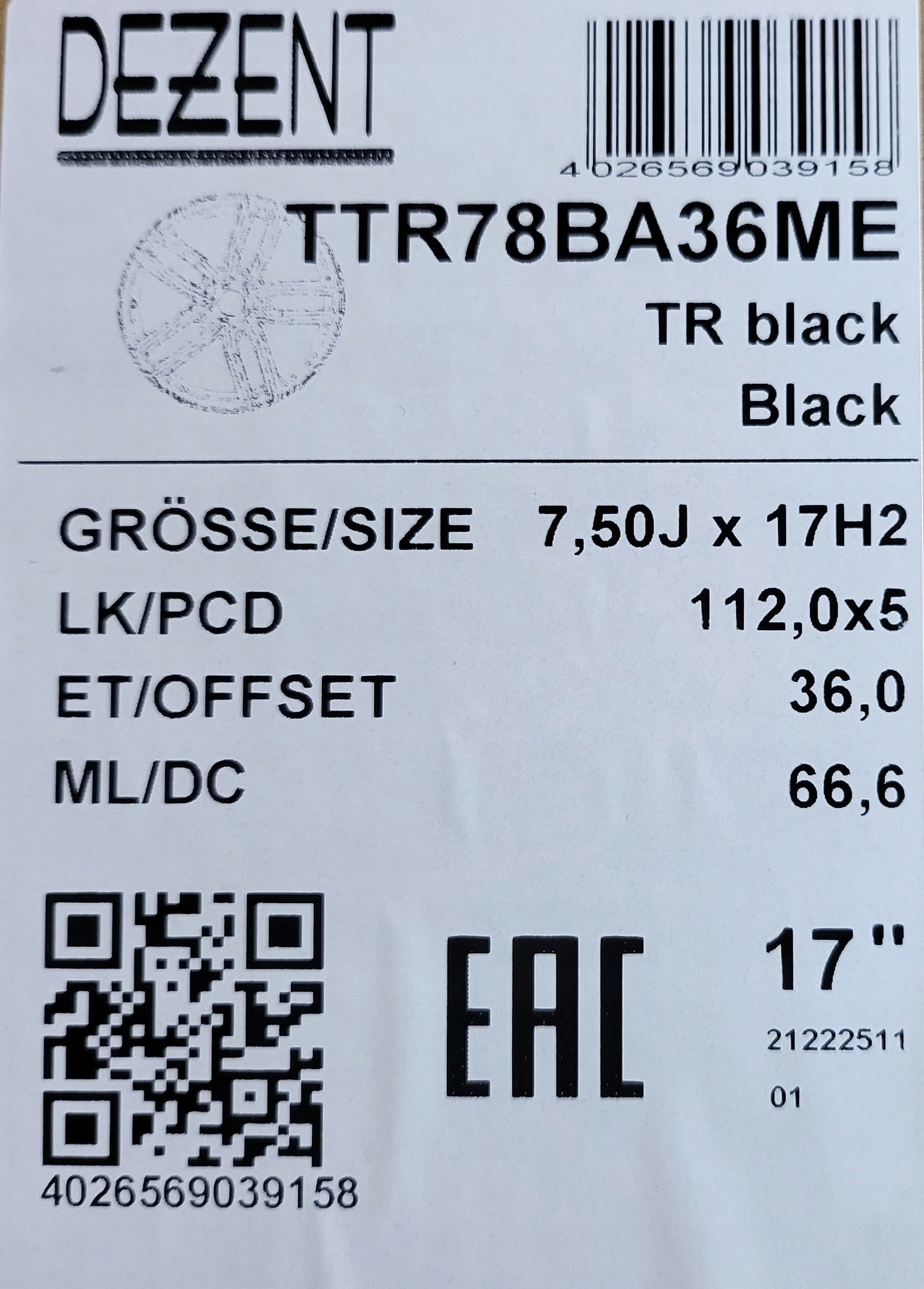 VOLKSWAGEN PASSAT B9 B8 17" 5x112 7,5J ET 36 NOWE FELGI ALUMINIOWE