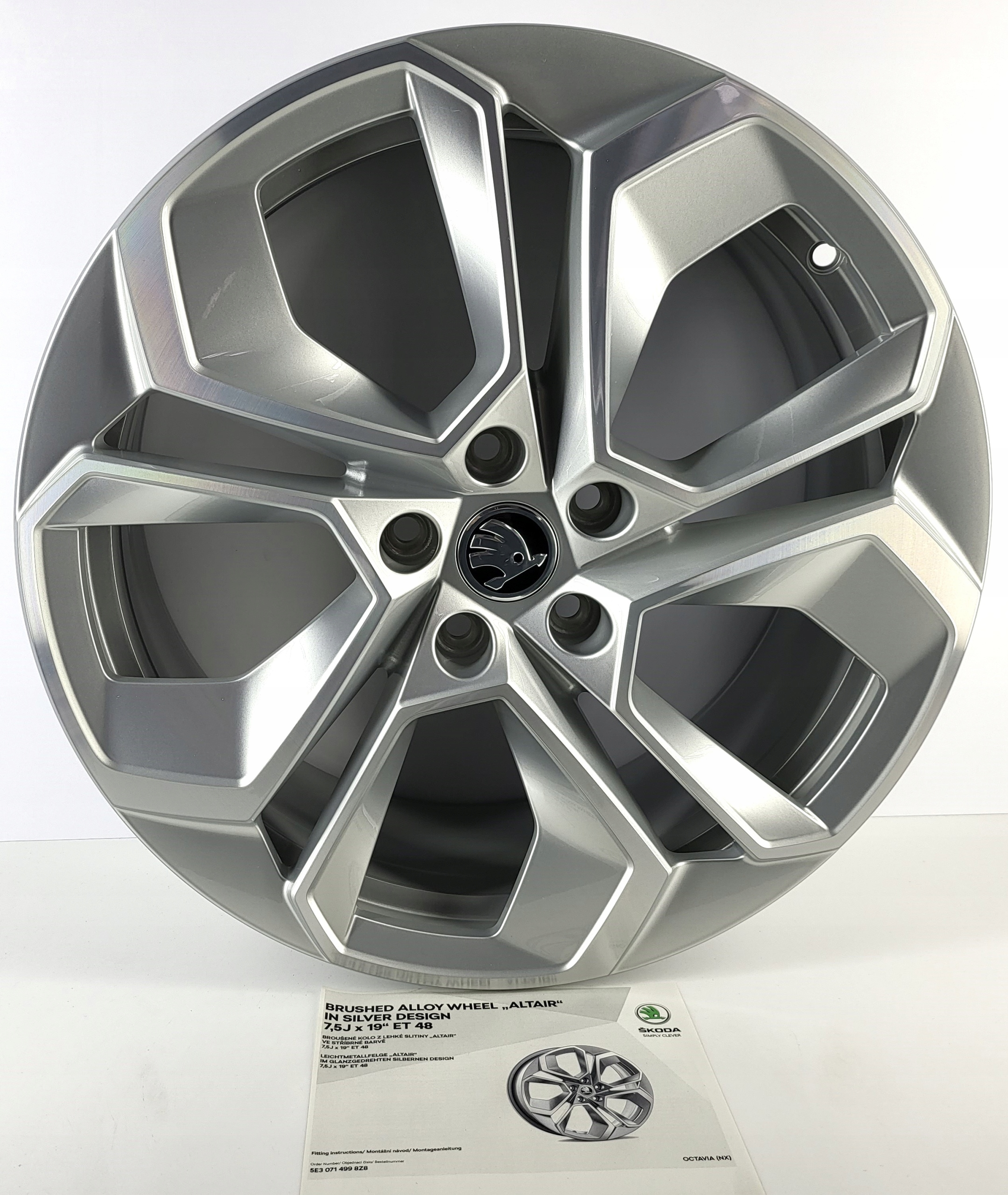 Felgi aluminiowe SKODA OCTAVIA 19" 7.5J 5x112 ORYGINALNE 5E3 601 025T